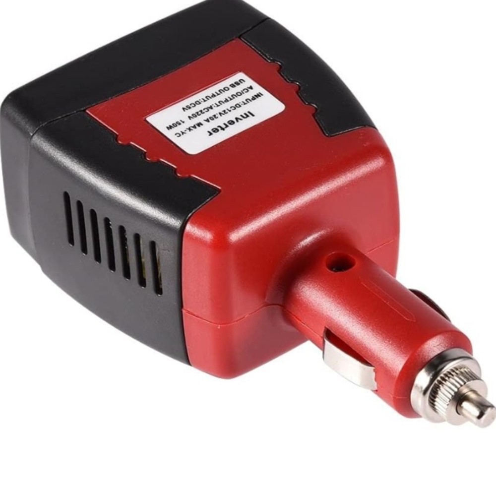 Red and Black Car Power Inverter
